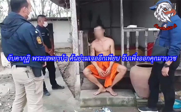 จับคากุฏิ พระเสพยาบ้า ค้นย่ามเจออีกเพียบ รับเพิ่งออกคุกมาบวช